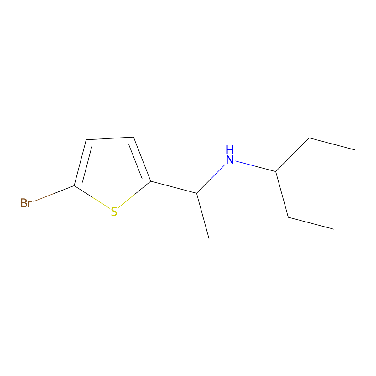 [1-(5-Bromothiophen-2-yl)ethyl](pentan-3-yl)amine molecular structure, CAS 1183916-68-8