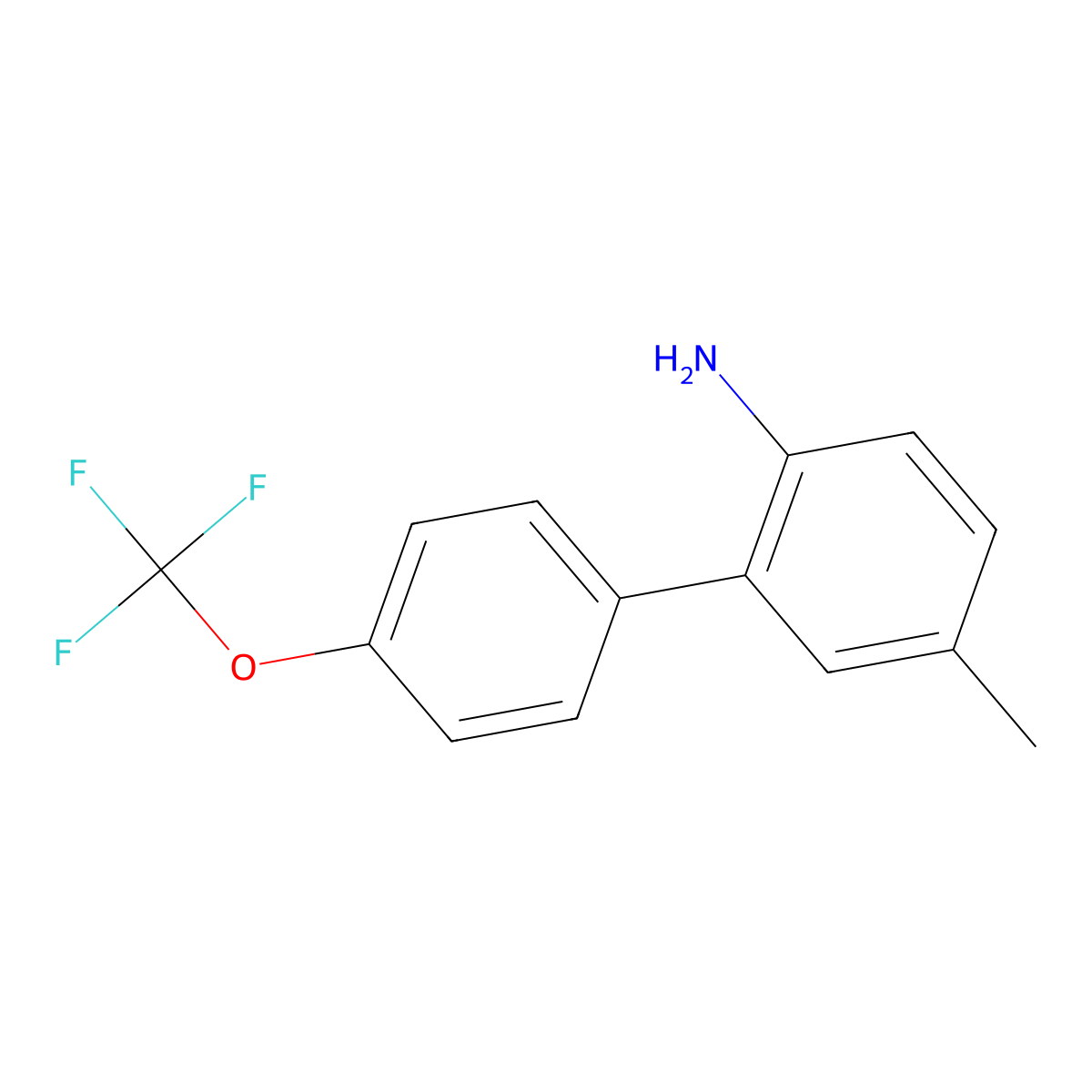 5-Methyl-4'-(trifluoromethoxy)-[1,1'-biphenyl]-2-amine molecular structure, CAS 1183920-32-2