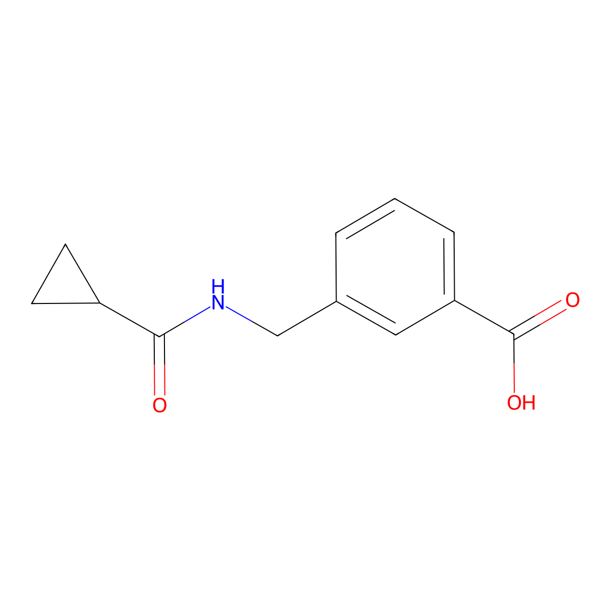 3-[(Cyclopropylformamido)methyl]benzoic acid molecular structure, CAS 1183920-36-6