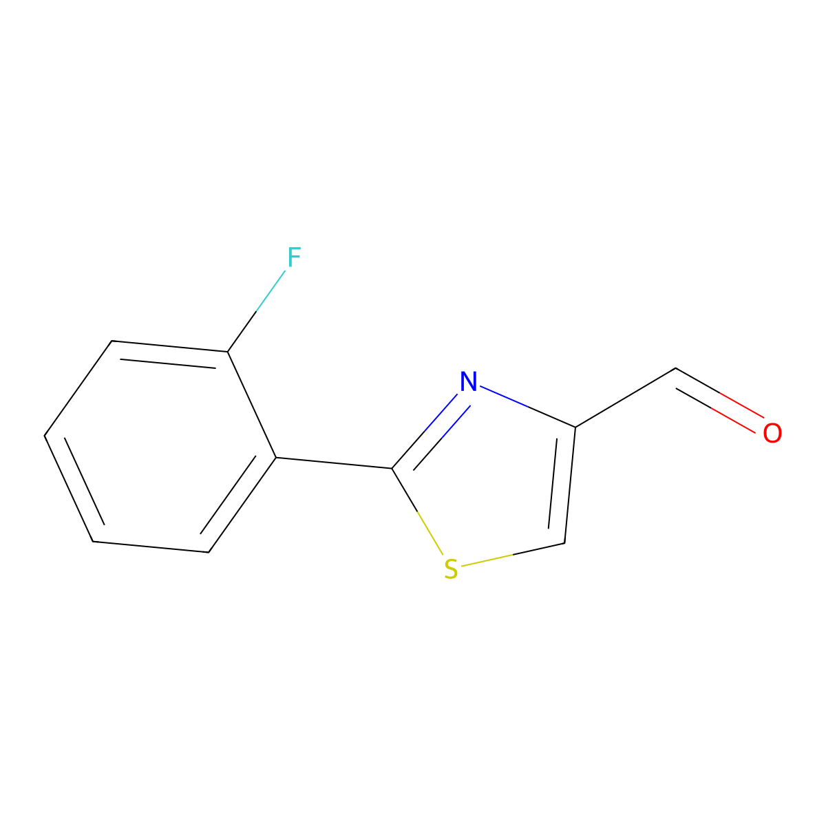 2-(2-Fluorophenyl)thiazole-4-carbaldehyde molecular structure, CAS 1183922-66-8