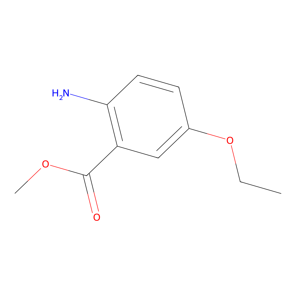 Methyl 2-amino-5-ethoxybenzoate molecular structure, CAS 1183924-92-6