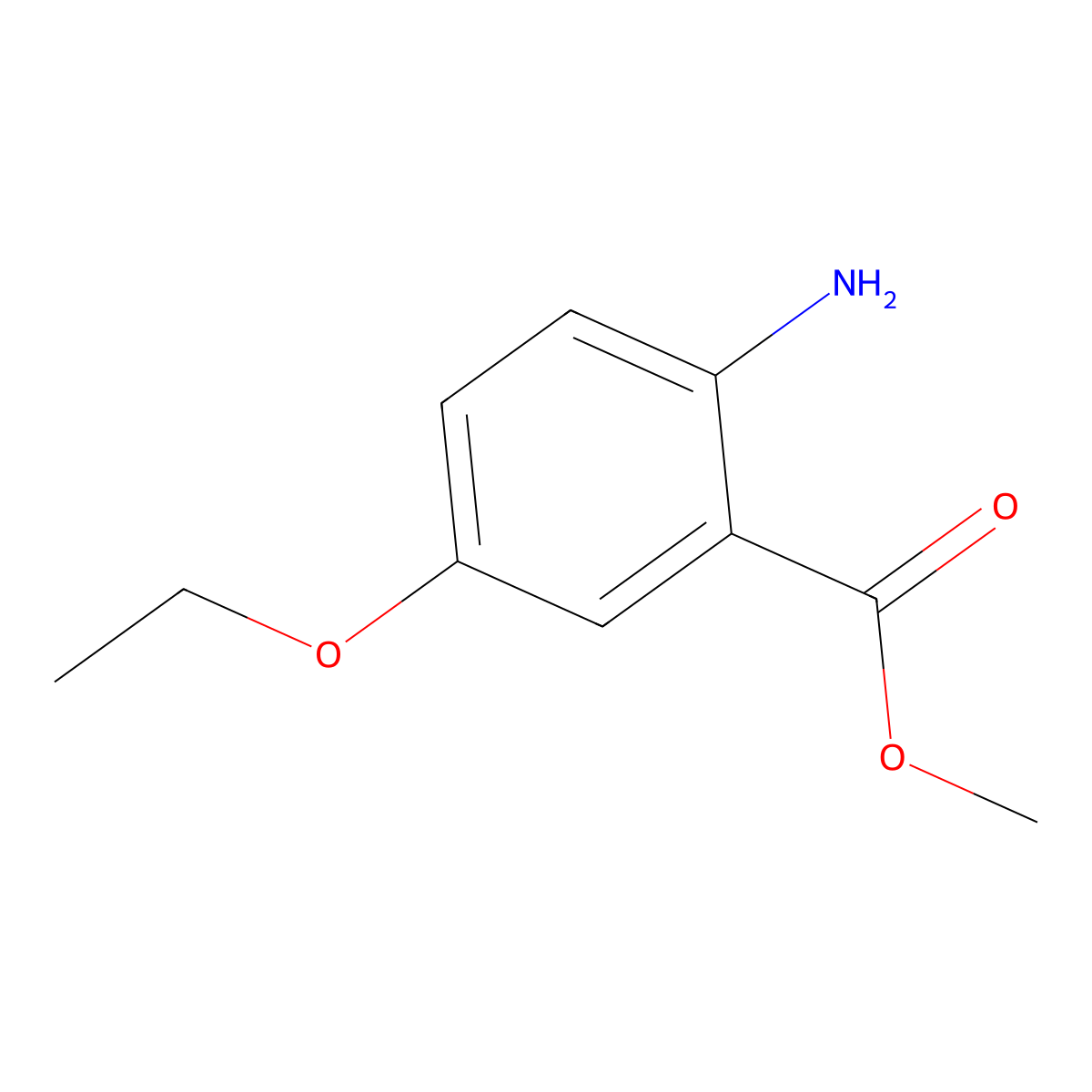 Methyl 2-amino-5-ethoxybenzoate molecular structure, CAS 1183924-92-6