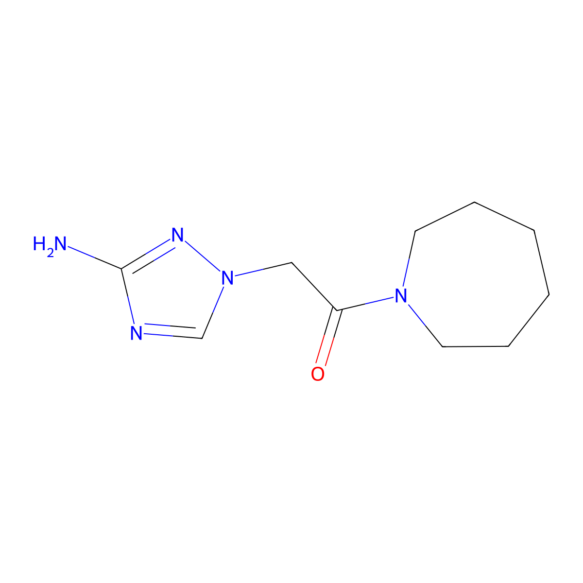 2-(3-amino-1H-1,2,4-triazol-1-yl)-1-(azepan-1-yl)ethan-1-one molecular structure, CAS 1183925-21-4