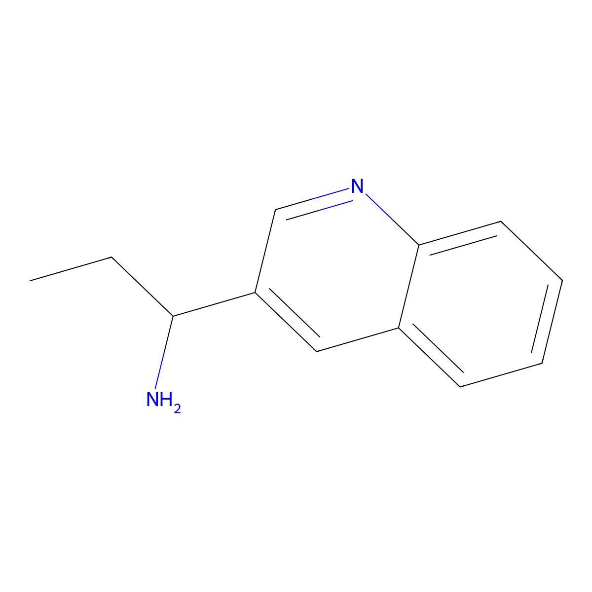 1-(Quinolin-3-yl)propan-1-amine molecular structure, CAS 1183925-37-2