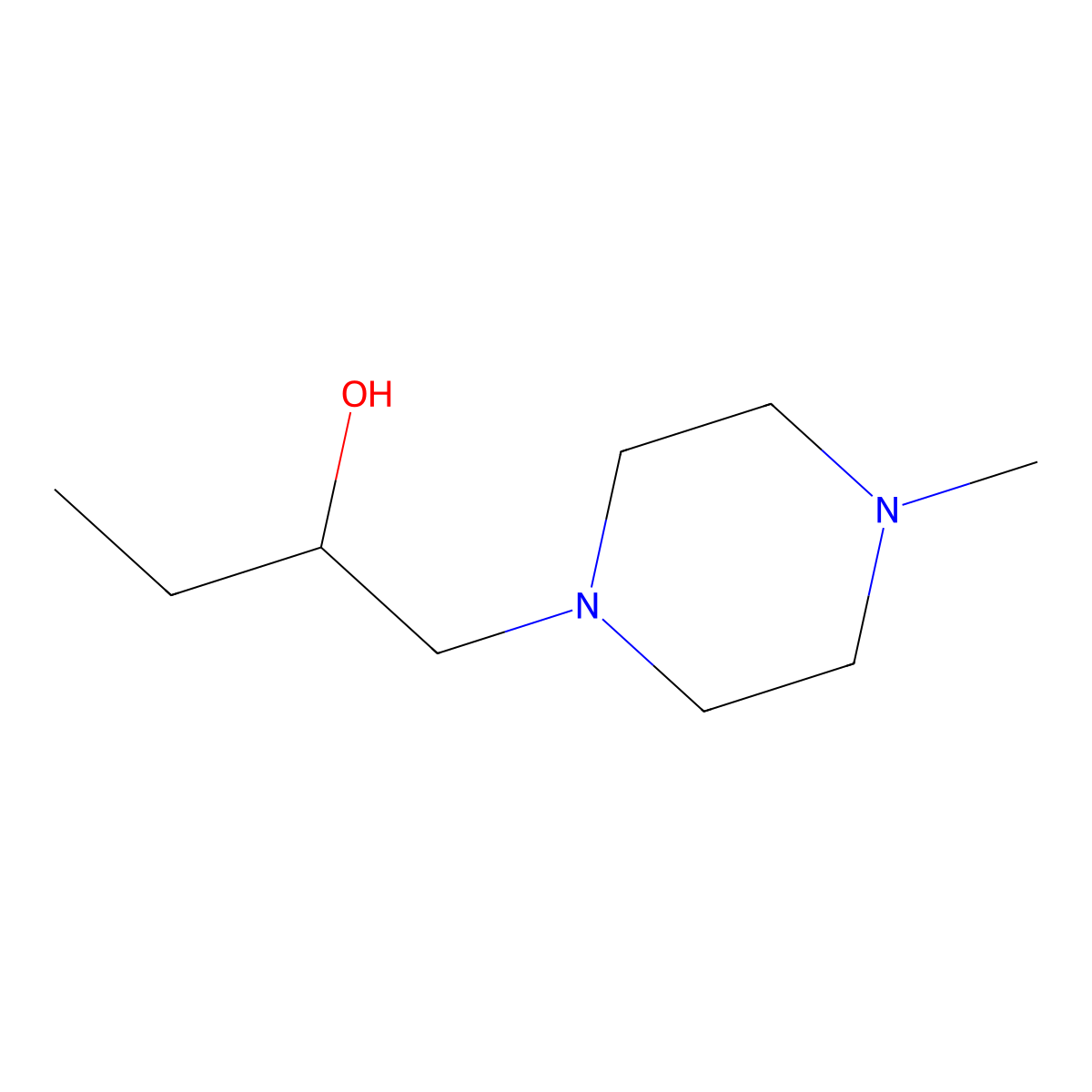 1-(4-Methylpiperazin-1-yl)butan-2-ol molecular structure, CAS 1183927-52-7