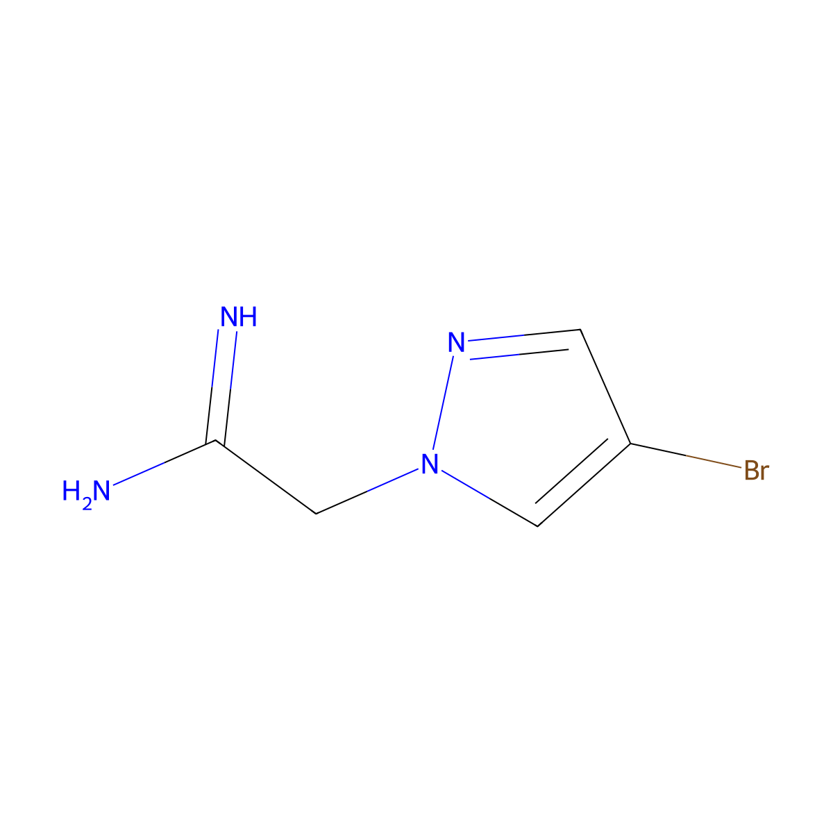 2-(4-bromo-1H-pyrazol-1-yl)ethanimidamide molecular structure, CAS 1183928-07-5