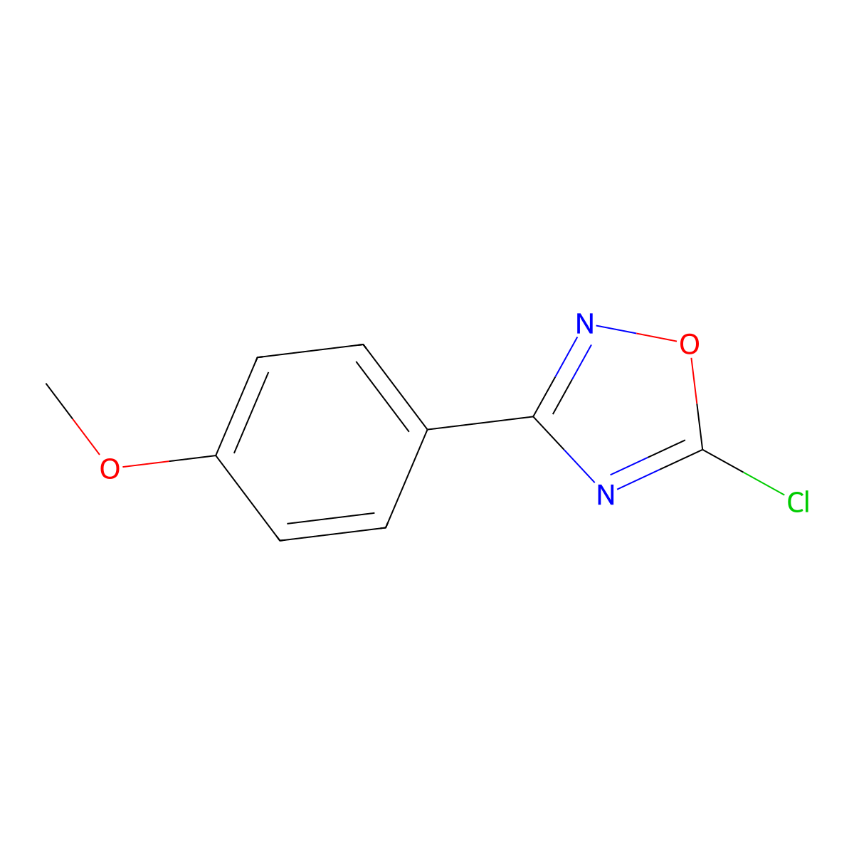 5-Chloro-3-(4-methoxyphenyl)-1,2,4-oxadiazole molecular structure, CAS 1183931-31-8