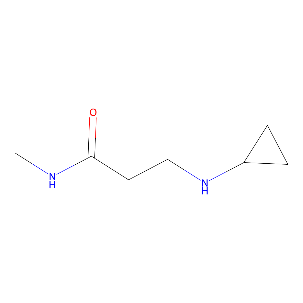 3-(cyclopropylamino)-N-methylpropanamide molecular structure, CAS 1183935-75-2