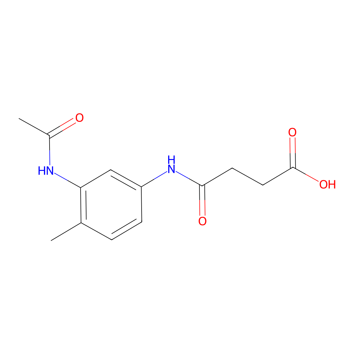 4-{[3-(Acetylamino)-4-methylphenyl]amino}-4-oxobutanoic acid molecular structure, CAS 1183937-24-7