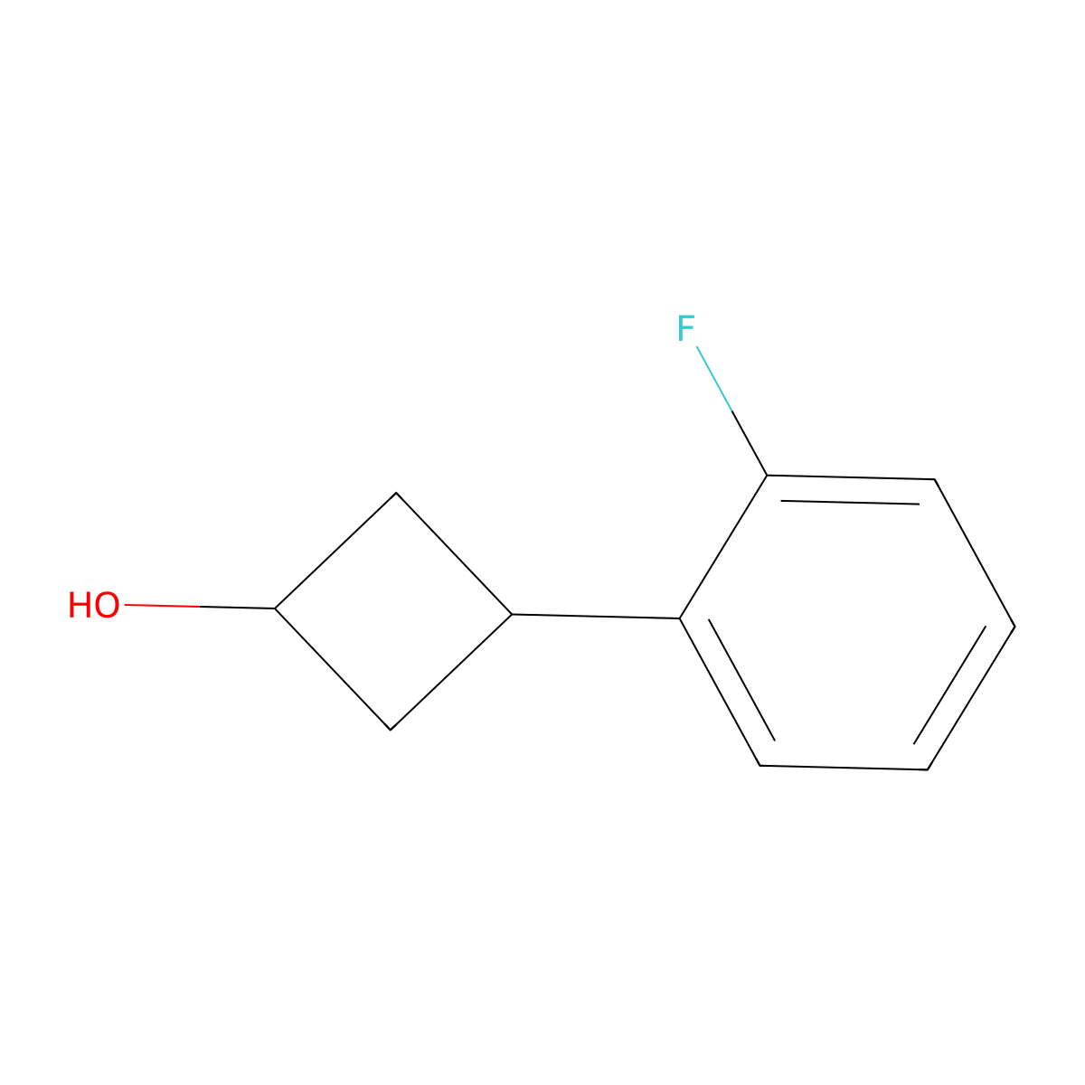 (1s,3s)-3-(2-Fluorophenyl)cyclobutanol molecular structure, CAS 1183938-00-2