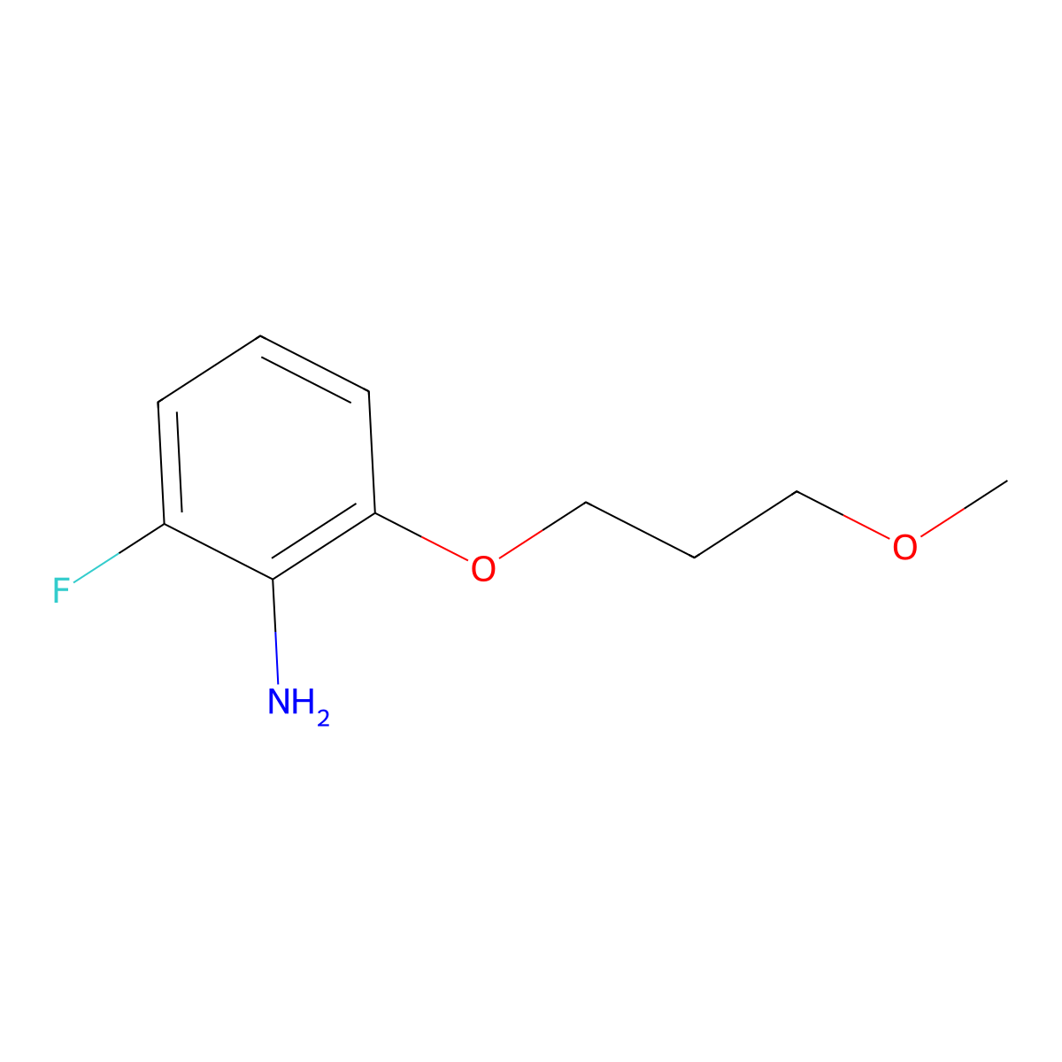 2-Fluoro-6-(3-methoxypropoxy)aniline molecular structure, CAS 1183939-76-5
