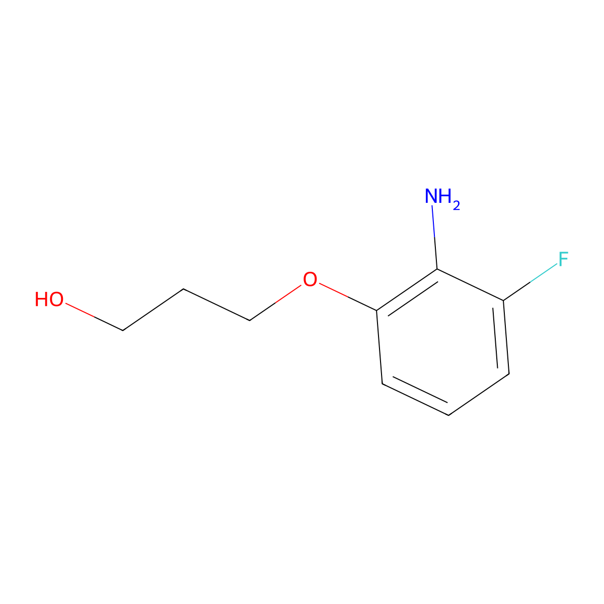 3-(2-Amino-3-fluorophenoxy)propan-1-ol molecular structure, CAS 1183947-20-7