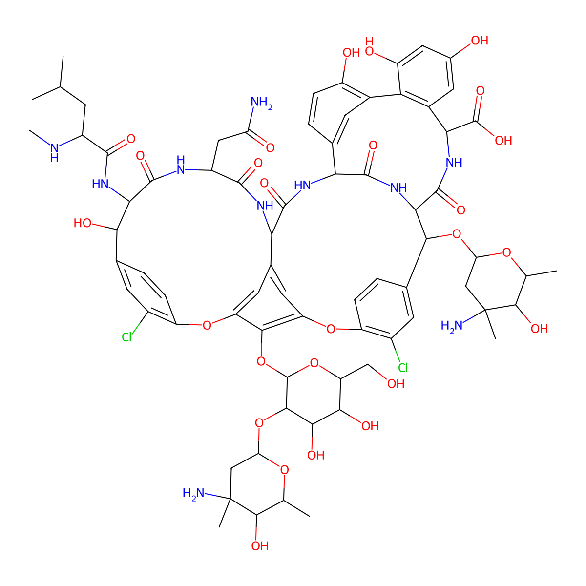 Chloroeremomycin molecular structure, CAS 118395-73-6