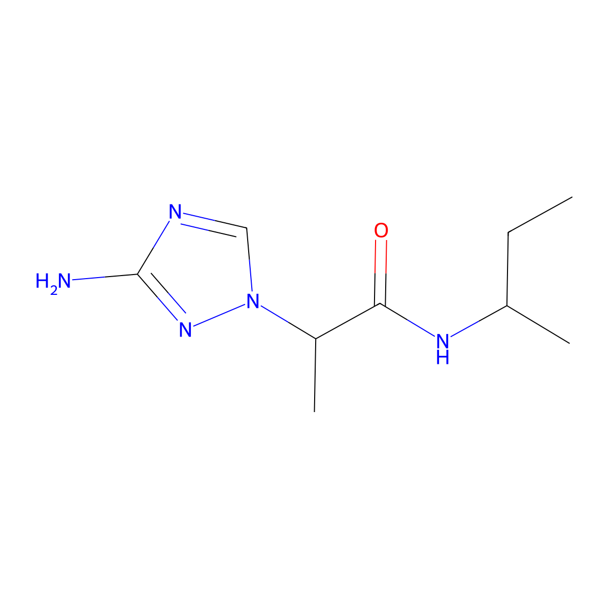 2-(3-Amino-1h-1,2,4-triazol-1-yl)-N-(sec-butyl)propanamide molecular structure, CAS 1183953-81-2