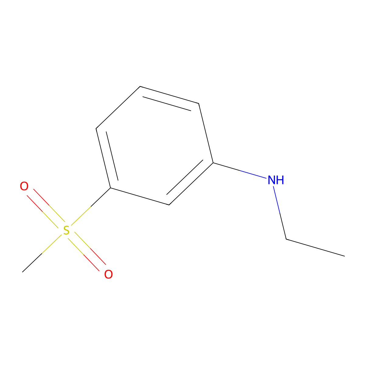 N-ethyl-3-methanesulfonylaniline molecular structure, CAS 1183961-30-9