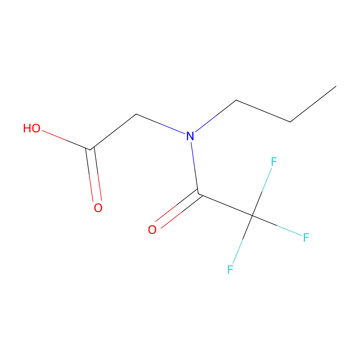 2-(2,2,2-trifluoro-N-propylacetamido)acetic acid molecular structure, CAS 1183965-99-2