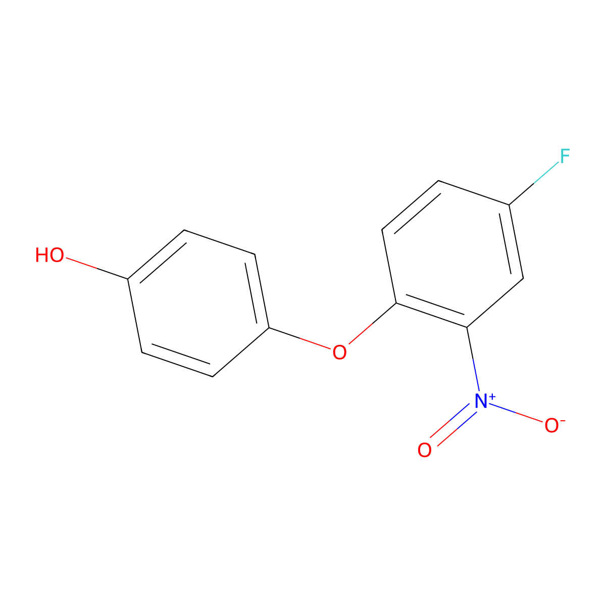 4-(4-Fluoro-2-nitrophenoxy)phenol molecular structure, CAS 1183966-12-2