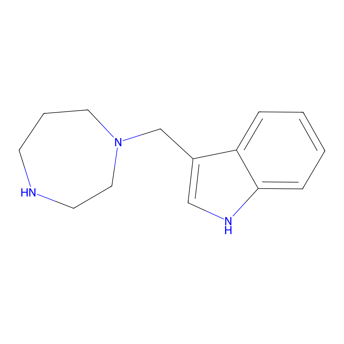 3-((1,4-Diazepan-1-yl)methyl)-1H-indole molecular structure, CAS 1183967-11-4