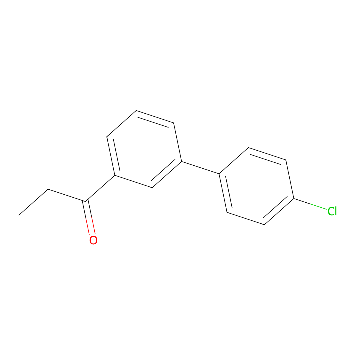1-(4'-Chloro[1,1'-biphenyl]-3-yl)-1-propanone molecular structure, CAS 1183967-69-2