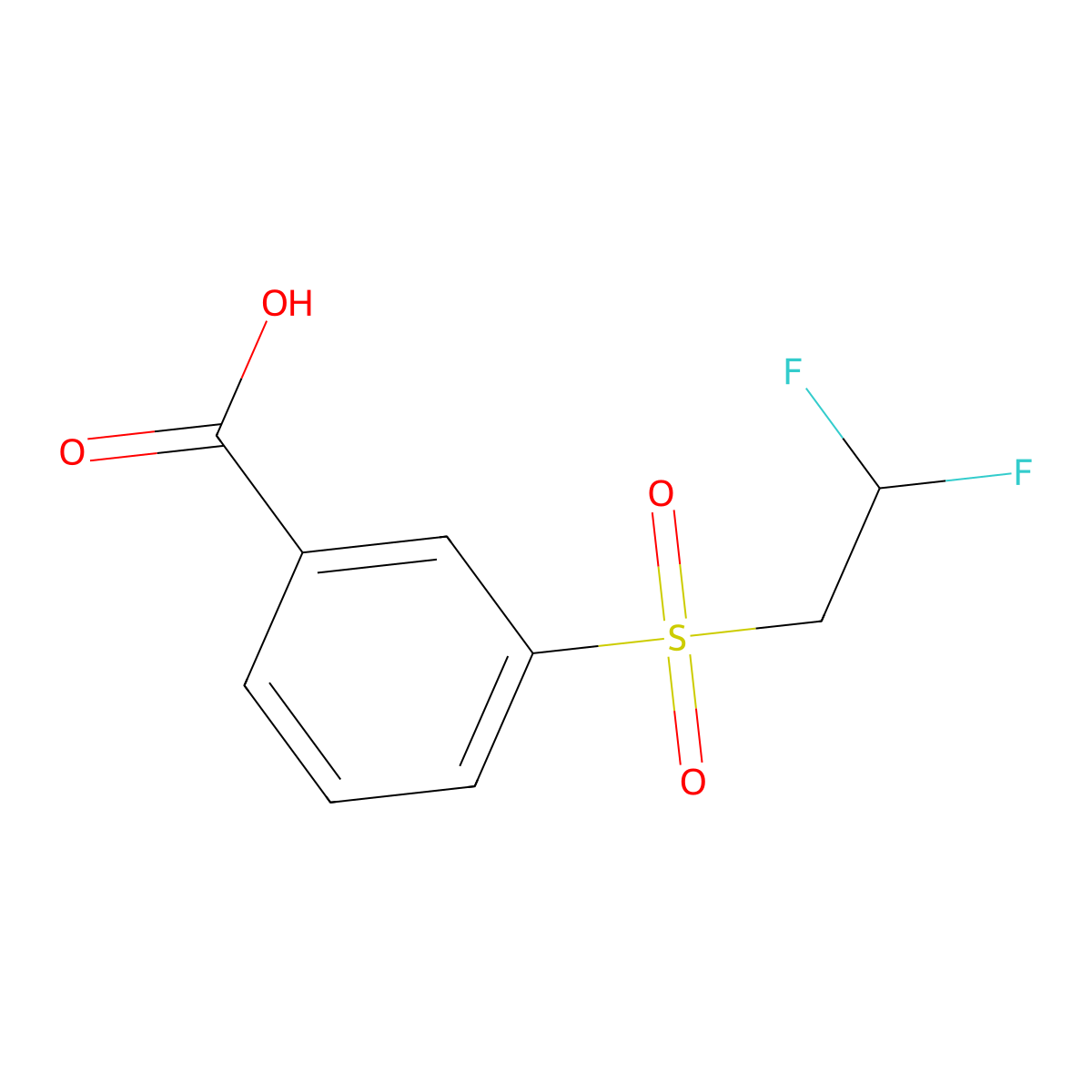 3-(2,2-Difluoroethanesulfonyl)benzoic acid molecular structure, CAS 1183969-59-6