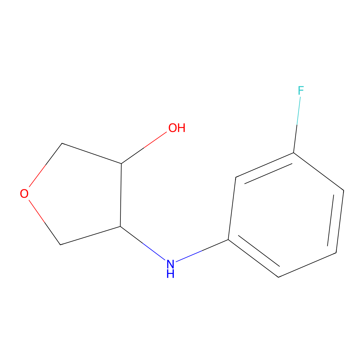 4-[(3-Fluorophenyl)amino]oxolan-3-ol molecular structure, CAS 1183972-22-6