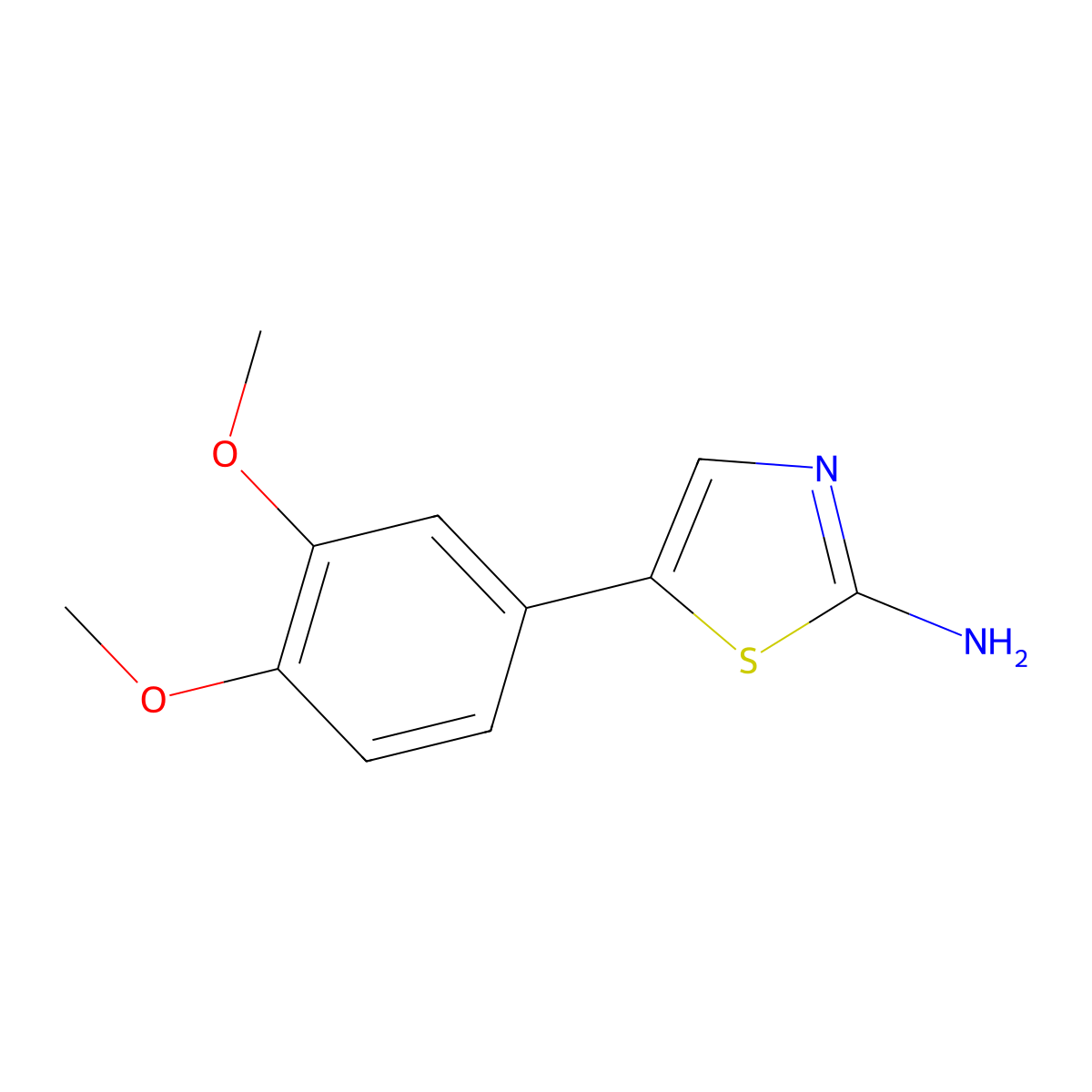 5-(3,4-Dimethoxyphenyl)thiazol-2-amine molecular structure, CAS 1183979-68-1