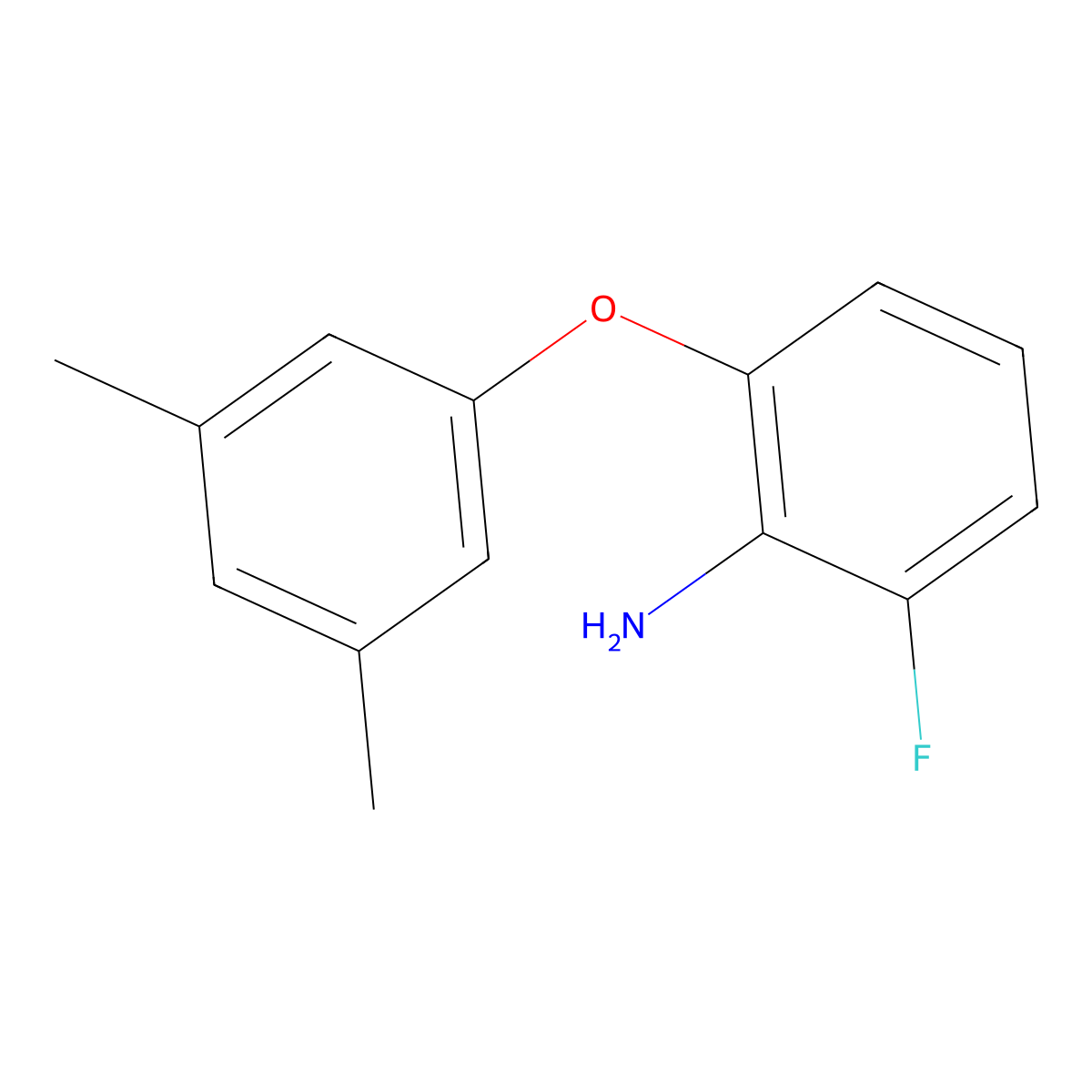 2-(3,5-Dimethylphenoxy)-6-fluoroaniline molecular structure, CAS 1183979-76-1