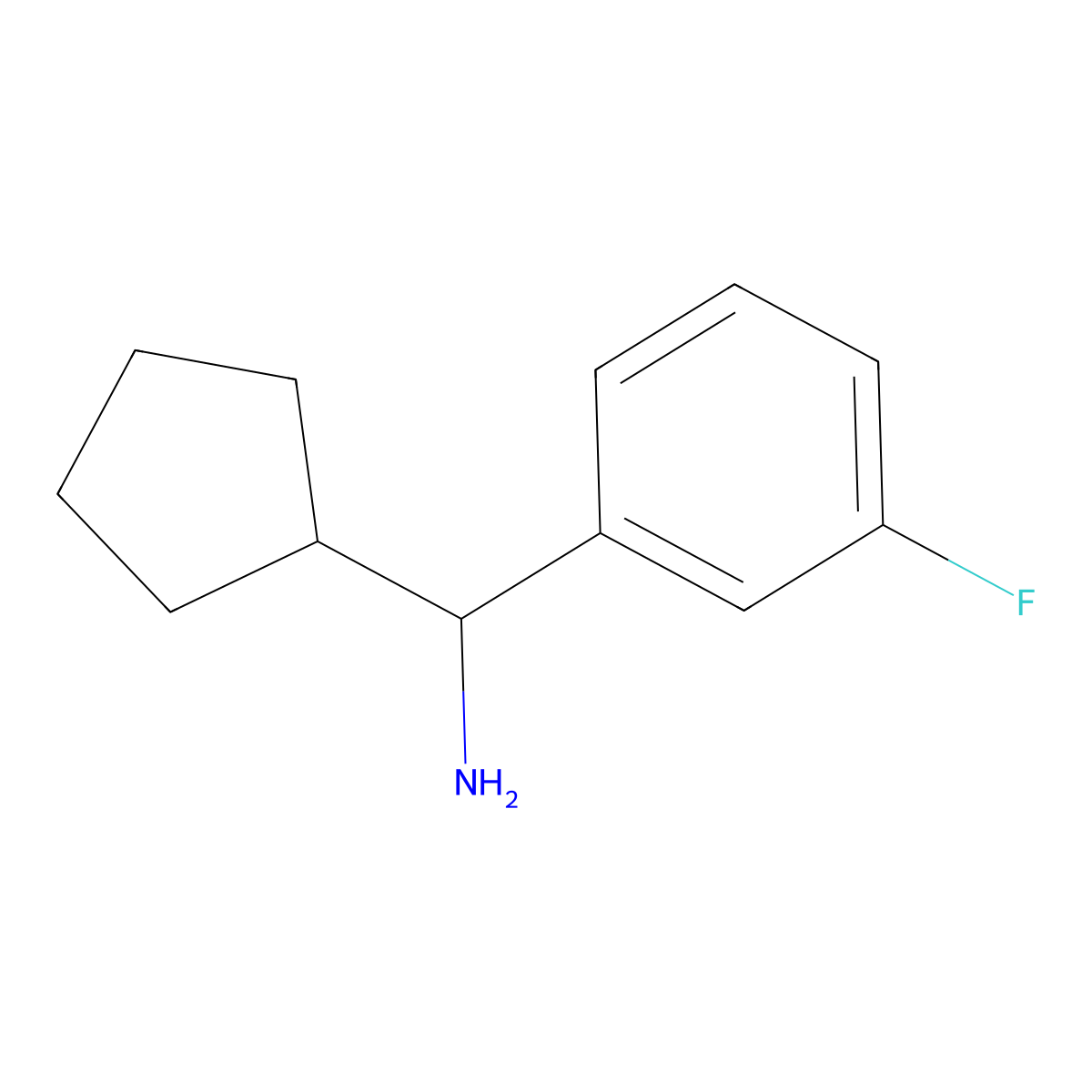 Cyclopentyl(3-fluorophenyl)methanamine molecular structure, CAS 1183979-95-4