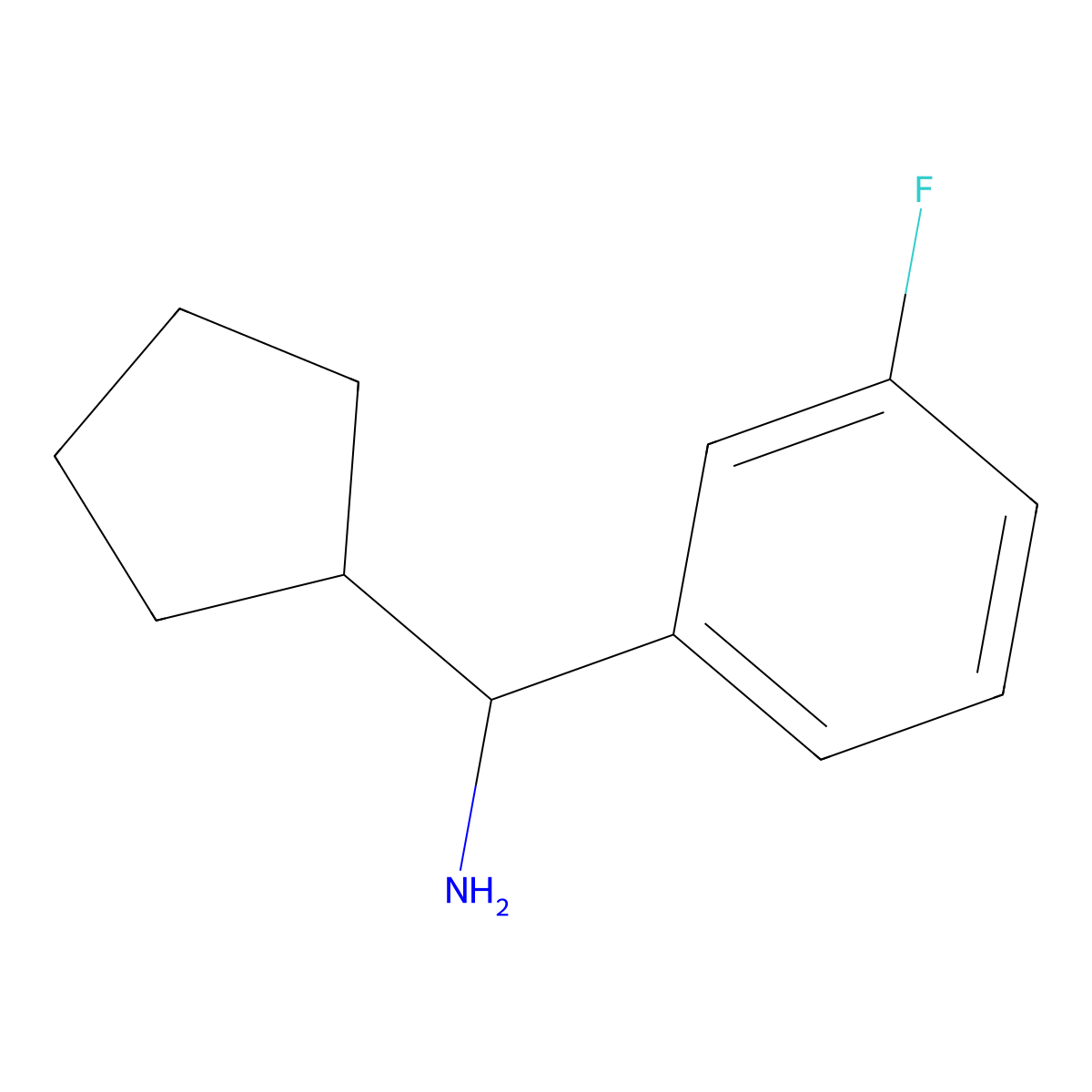 Cyclopentyl(3-fluorophenyl)methanamine molecular structure, CAS 1183979-95-4