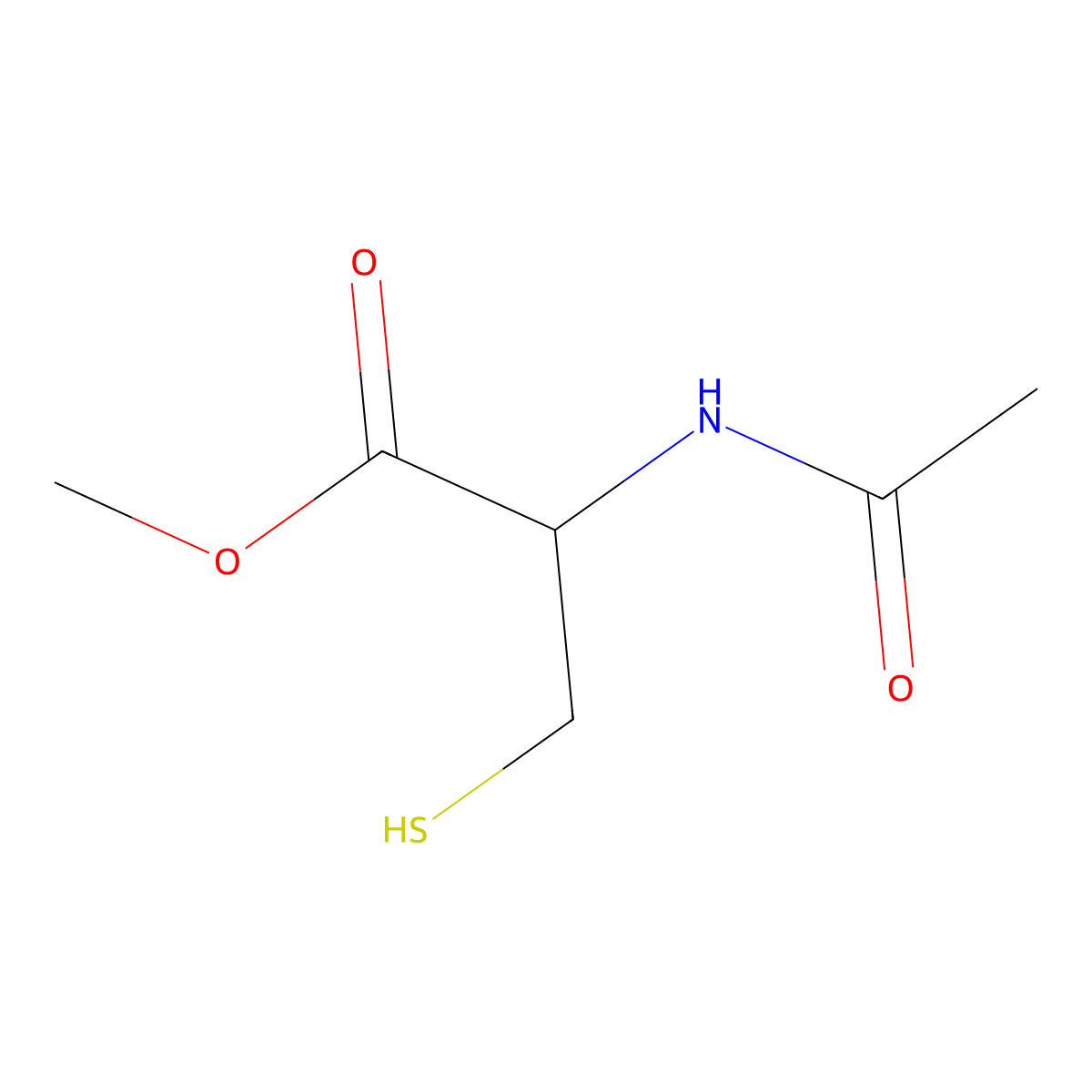 Methyl 2-acetamido-3-sulfanylpropanoate molecular structure, CAS 118398-49-5