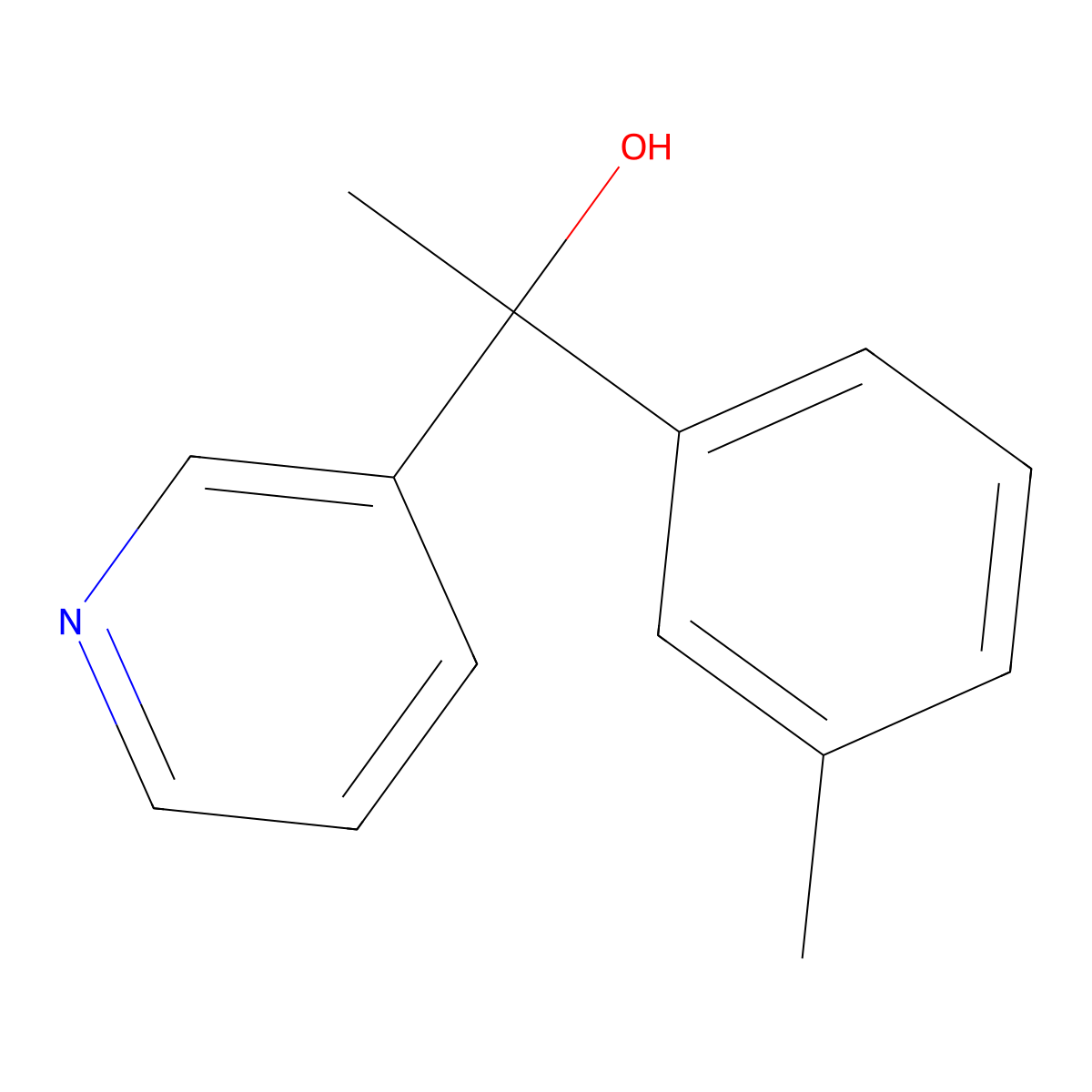 alpha-Methyl-alpha-(3-methylphenyl)-3-pyridinemethanol molecular structure, CAS 1183986-38-0