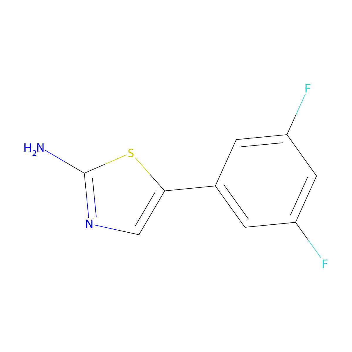 5-(3,5-Difluorophenyl)thiazol-2-amine molecular structure, CAS 1183990-60-4