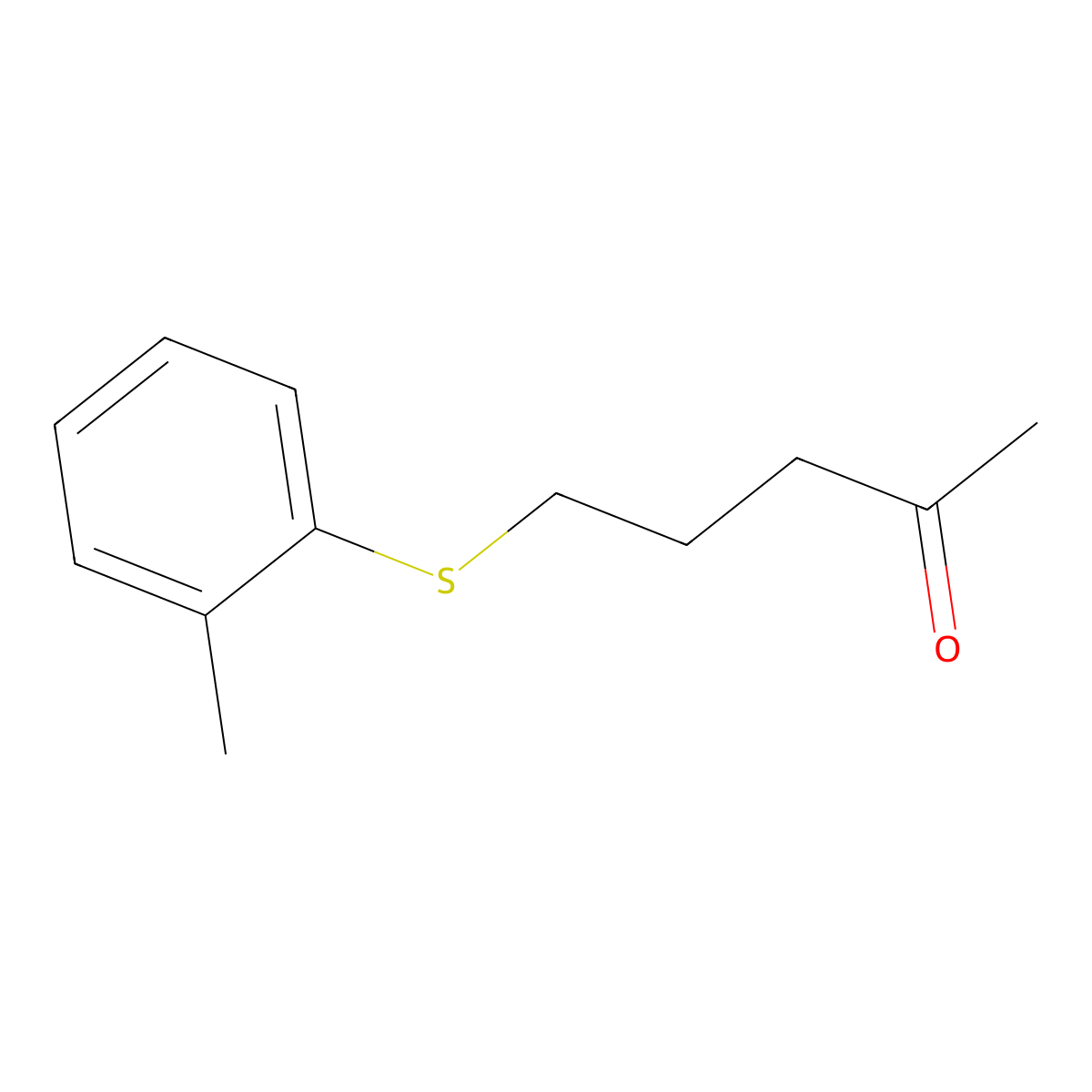 5-(O-tolylthio)pentan-2-one molecular structure, CAS 1183995-09-6
