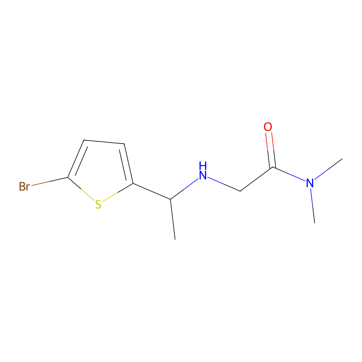 2-{[1-(5-bromothiophen-2-yl)ethyl]amino}-N,N-dimethylacetamide molecular structure, CAS 1183995-62-1