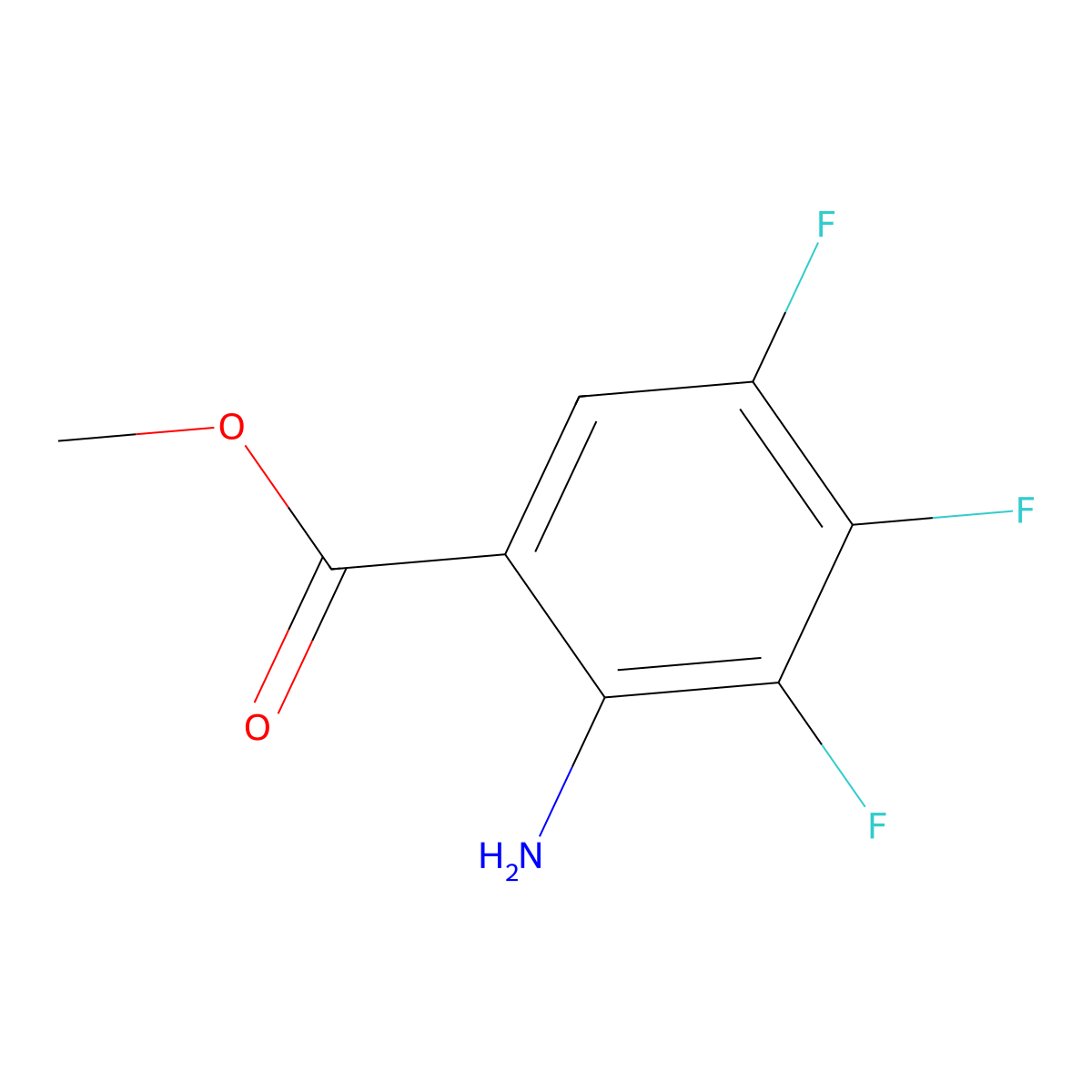 Methyl 2-amino-3,4,5-trifluorobenzoate molecular structure, CAS 1183999-23-6
