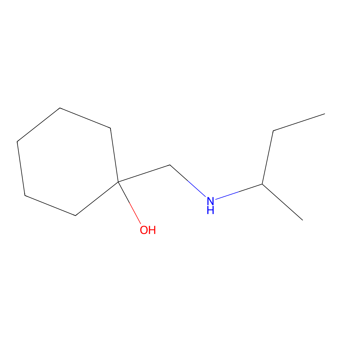 1-((sec-Butylamino)methyl)cyclohexan-1-ol molecular structure, CAS 1183999-68-9