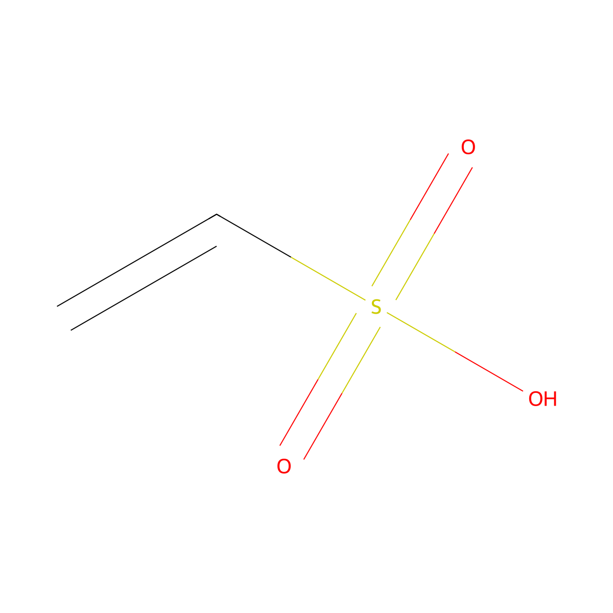 Vinylsulfonic acid molecular structure, CAS 1184-84-5
