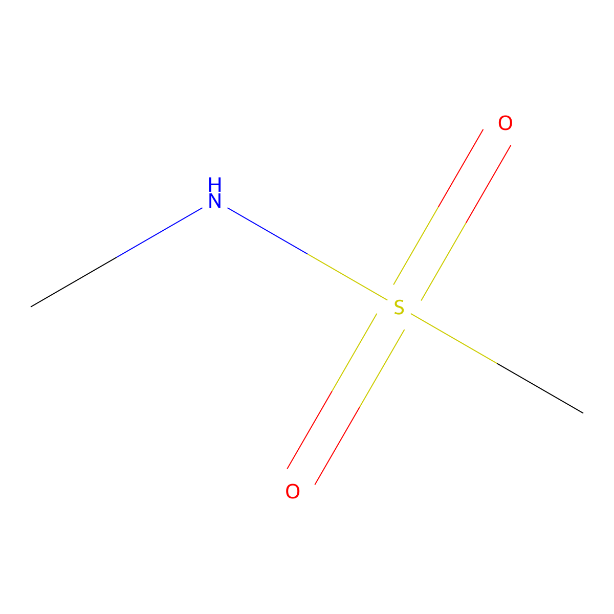 N-Methylmethanesulfonamide molecular structure, CAS 1184-85-6