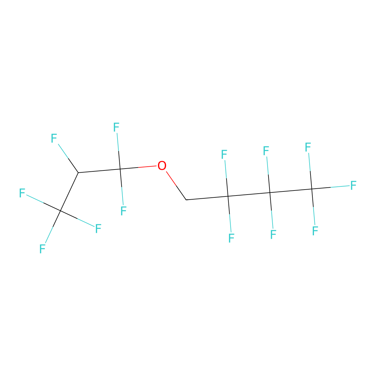 1,1,1,2,2,3,3-Heptafluoro-4-(1,1,2,3,3,3-hexafluoropropoxy)butane molecular structure, CAS 1184-97-0