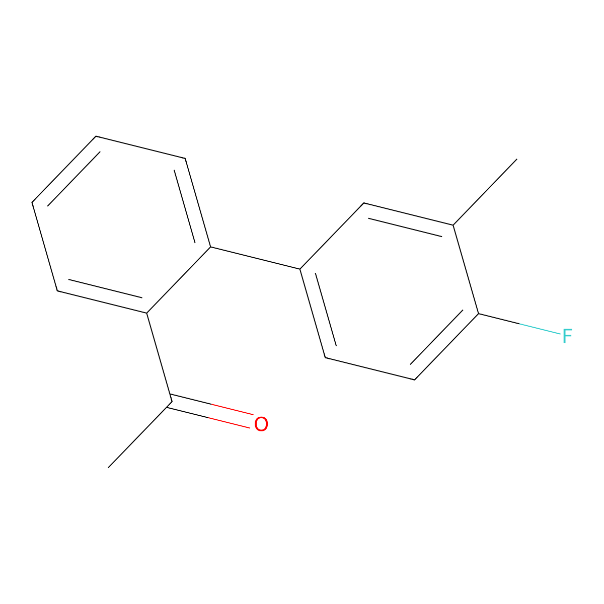 2'-Acetyl-4-fluoro-3-methylbiphenyl molecular structure, CAS 1184000-23-4