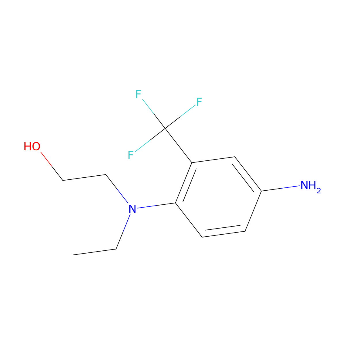 2-[4-Amino(ethyl)-2-(trifluoromethyl)anilino]-1-ethanol molecular structure, CAS 1184010-61-4