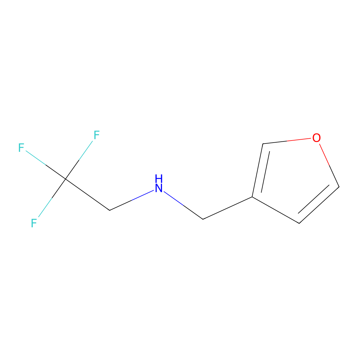 2,2,2-trifluoro-N-(furan-3-ylmethyl)ethan-1-amine molecular structure, CAS 1184012-43-8