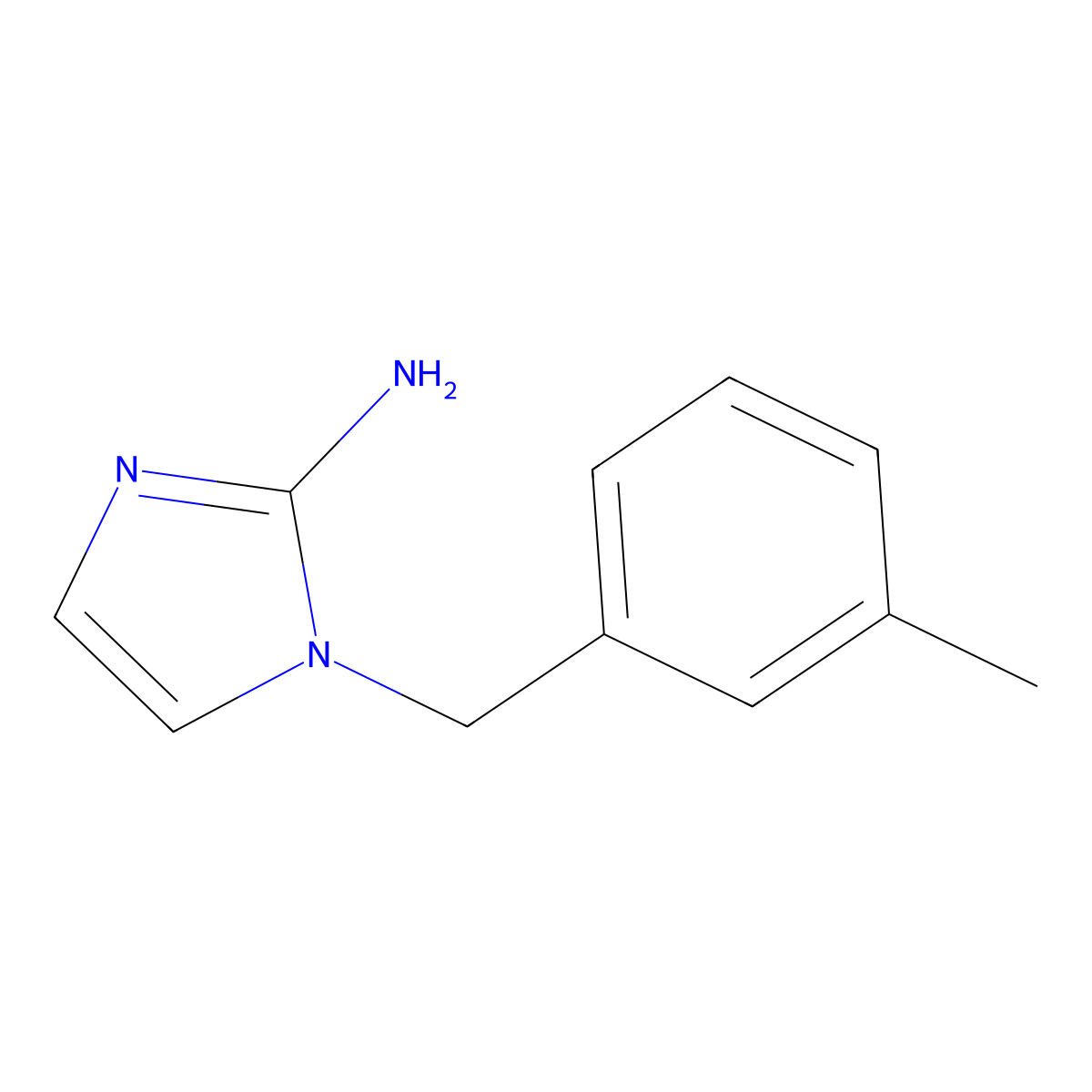 1-[(3-Methylphenyl)methyl]-1H-imidazol-2-amine molecular structure, CAS 1184015-94-8