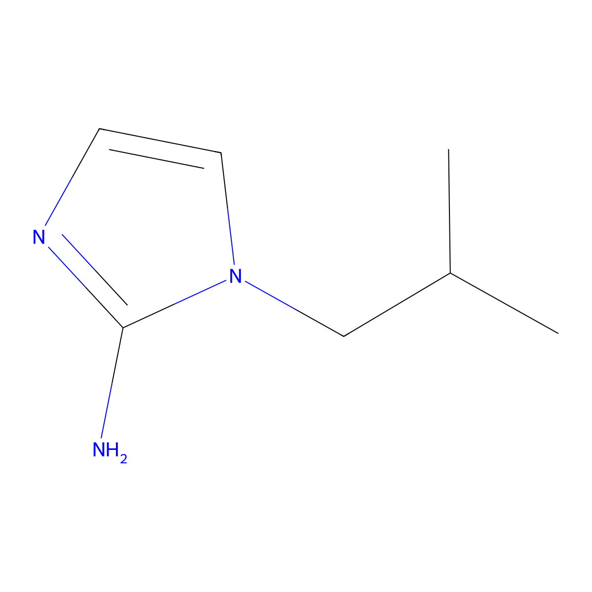 1-(2-methylpropyl)-1H-imidazol-2-amine molecular structure, CAS 1184017-89-7