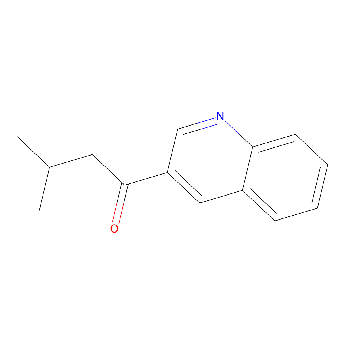 3-Methyl-1-(quinolin-3-yl)butan-1-one molecular structure, CAS 1184018-49-2
