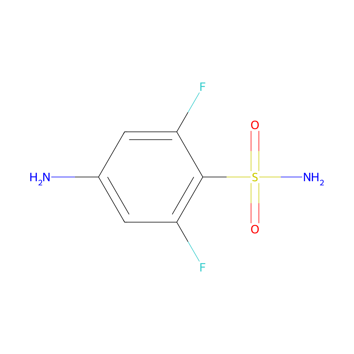 4-Amino-2,6-difluorobenzene-1-sulfonamide molecular structure, CAS 1184019-44-0