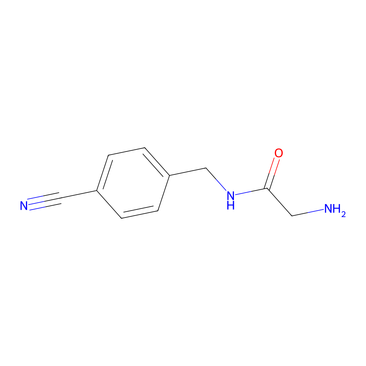 2-Amino-N-(4-cyano-benzyl)-acetamide molecular structure, CAS 1184020-03-8