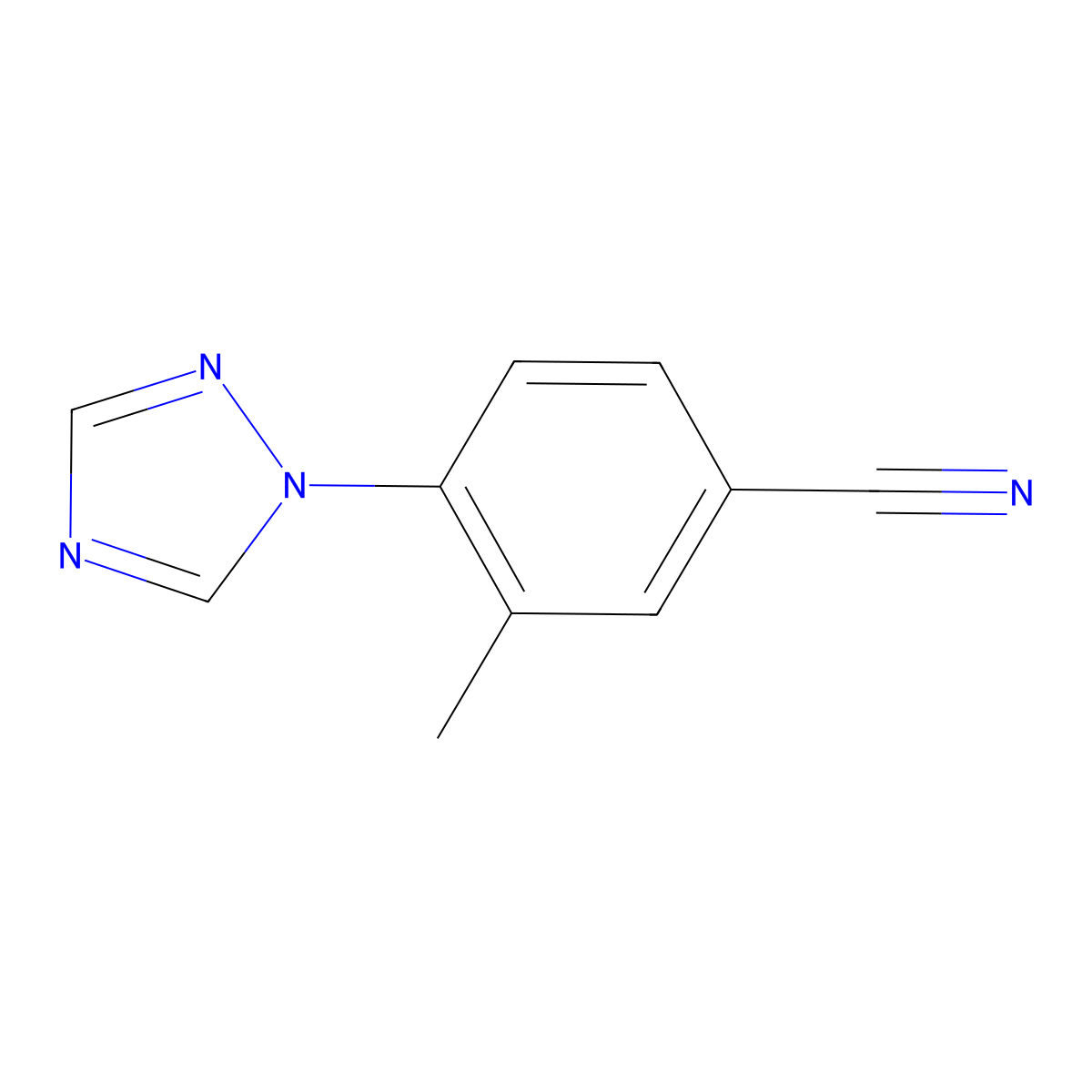 3-methyl-4-(1H-1,2,4-triazol-1-yl)benzonitrile molecular structure, CAS 1184024-43-8