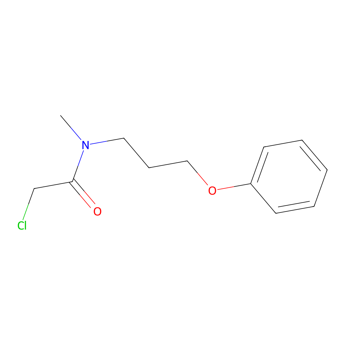 2-chloro-N-methyl-N-(3-phenoxypropyl)acetamide molecular structure, CAS 1184030-65-6