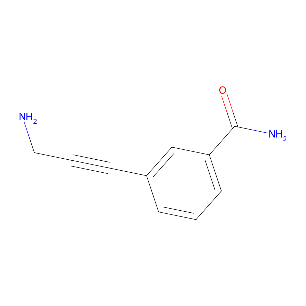 3-(3-Aminoprop-1-yn-1-yl)benzamide molecular structure, CAS 1184037-08-8